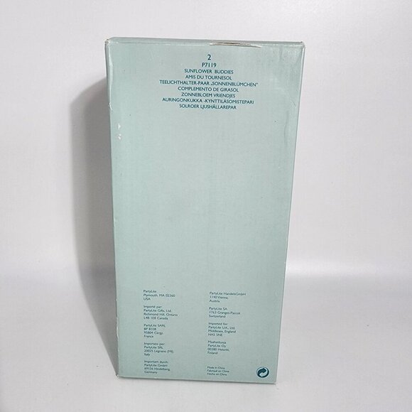 Sunflower Shaped Ceramic Candle Holders With Ladybug Butterfly Accents Partylite - Picture 10 of 11